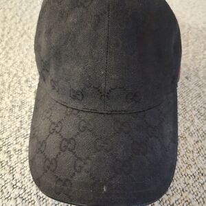 Gucci Black Monogram Cap